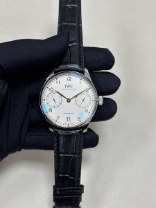 Zf IWC Portuguese Seven Days Series 42mm White Shell Gold Needle Model Equipped