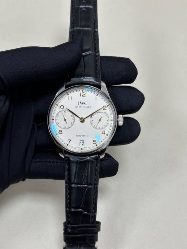 Zf IWC Portuguese Seven Days Series 42mm White Shell Gold Needle Model Equipped