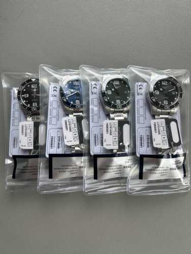 Longines Aquamarine series stainless steel case, three codes match, equipped wit