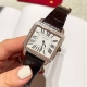 Cartier Santos Dumont - Classic Leather Strap Square Rose Gold (Same price for