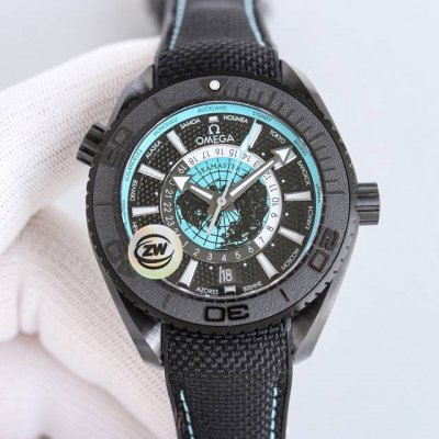 Omega, New "All-Ceramic" 600m World Time! Seamaster Planet Ocean World Time Wat
