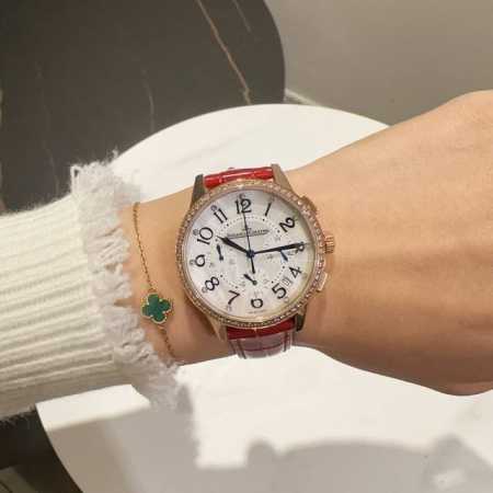 New Strap, Authentic Jaeger-Lecoultre 6-Hand Best-Selling Women's Model Of The Y - Click Image to Close