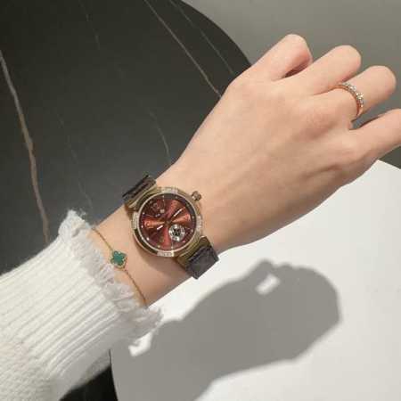 Lv Louis Vuitton 2-Hand Women's Model, Ultra-Popular Design, Sapphire Crystal Mi - Click Image to Close