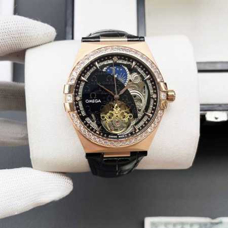 White diamond and gold diamond Omega - Omega's hot new product equipped with a - Click Image to Close