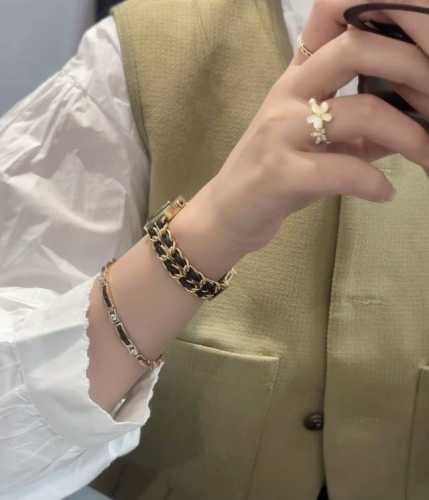 My most frequently used Chanel black and gold sugar cube watch It really matche