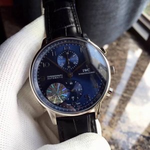 IWC Portuguese series automatic mechanical chronograph running seconds watch bru