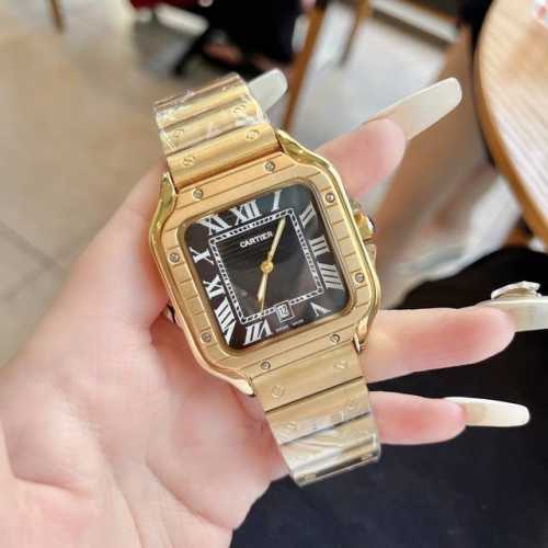 Cartier Santos Quartz Series Men's Anniversary Edition is launched. Size 51X41.3