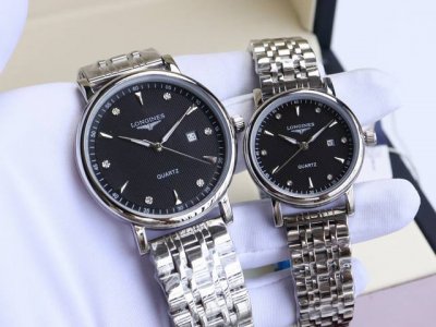 Gold Case + 20 Steel Strap + 20 Longines Boutique Couple's Watch Classic Three-H