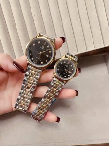 Platinum 330 Omega Couple's Watch Original Imported Quartz Movement Mineral Glas