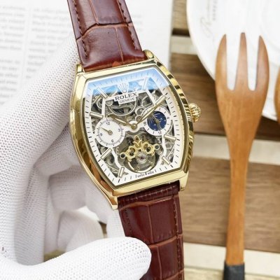 Uniform Price Rolex Men's Watch, Four-Pin Full Hollow Flywheel Design, Exquisite