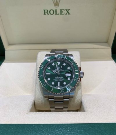 New Rolex Submariner II "Green" "Premium" Model 116610Lv, complete with all acc