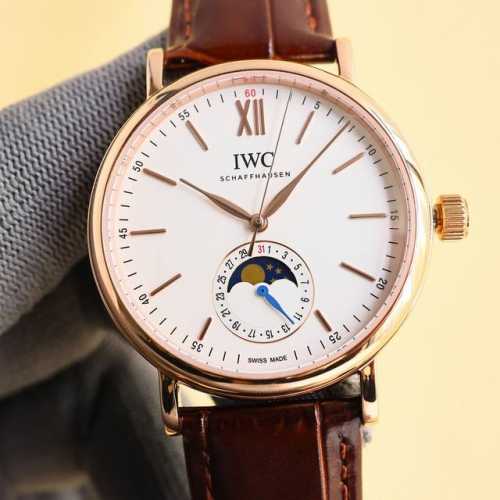 New Portofino series watch, pointer date watch, IWC moon phase series. Men's wa