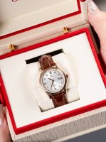 Gold case + 20 steel band 20 Classic Omega couple watch double calendar imported