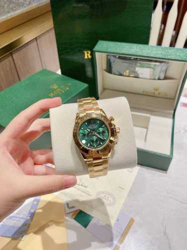 Rolex Daytona, all-gold green dial, mechanical automatic, sapphire mirror, stain