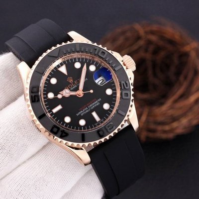 Brand Rolex Type 3-Pin Diving Yacht Series Ceramic Bezel Men's Watch Strap Top I
