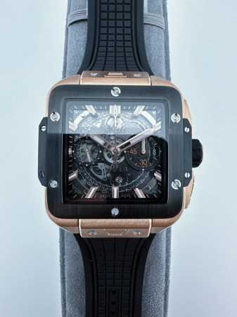 Bbf Big Bang Square Mm Exclusive Custom 1280 Chronograph Mechanical Ddd - Click Image to Close