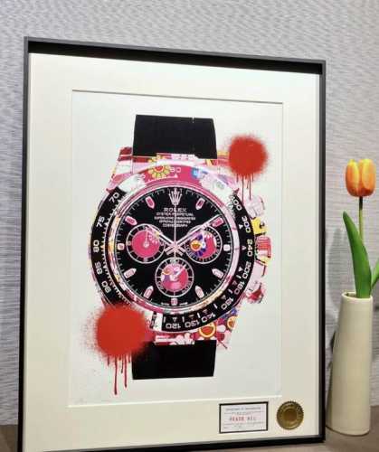 Title: Rolex Spray Paint Image Size: 45x32cm Framed Size: 57.5x44.5cm Limited E