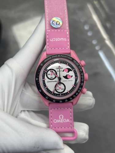 Exclusive Real Shot Omega's Latest S Watch Pink Moon Original Quality