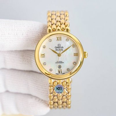 Light diamond new Omega Omegan9 De Ville Classic series latest women's watch wi