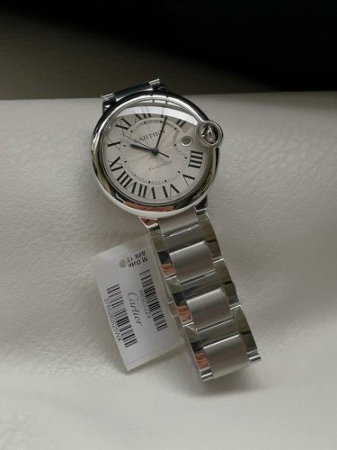V6 Premium: Cartier Blue Balloon Series W69012Z4 Watch Stainless Steel - Silver-