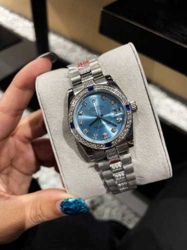 Rolex Datejust Series Classic Women's Solid Steel Strap - Original Press Buckle