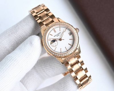 White - Gold Patek Philippe Ladies' Jewelry Collection Moon [Moon] Phase Series