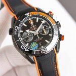 leather belt, steel belt Omega Seamaster Universe 600m Men's Chronograph 45.5mm