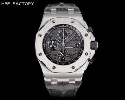Gold, white and black are the same price, steel band +100. Hbf Factory Audemars