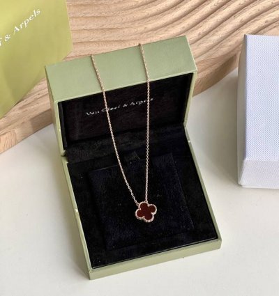 Van Cleef & Arpels Four-Leaf Clover Necklace Silver Version, Made Of 925 Sterlin