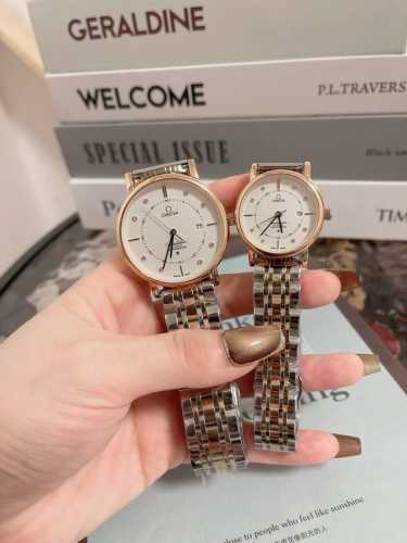 White Gold Steel Band +20 Latest Omega Couple Watches, Original Imported Quartz