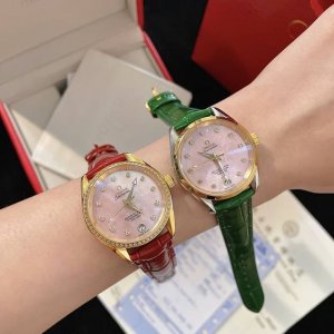 Omega Seamaster Series Ladies' Mechanical Watch with Diamond Design, Imported C