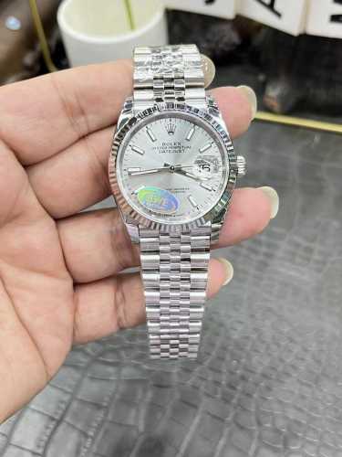 ewe Rolex Datejust Series 36Mm Silver Gray Face Fully Automatic Mechanical 72