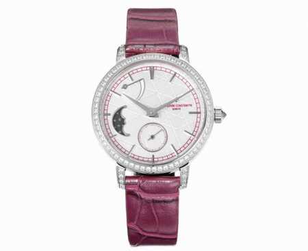 diamond model, white-gold 2150 Vacheron Constantin Tradition series moon phase w - Click Image to Close