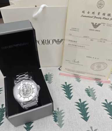 Ar60007 Armani watch with a mechanical steel band: Brand new, unopened, never us - Click Image to Close