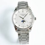 Longines Master Moon Phase Series Case Made Of 316L Stainless Steel, Flawless An