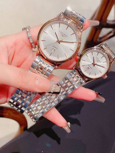 Platinum 330 Latest Longines-Longines Couple Watch Original Imported Quartz Move