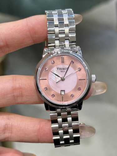 Tissot T122 latest model ultra-thin quartz crystal couple's watch, from a corne