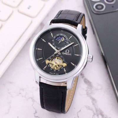 White, Gold, All Black, Omega Six-Wheel Automatic Sun, Moon And Star Mechanical,