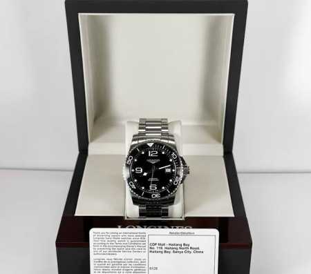 Longines Conquest black dial ceramic bezel L3.781.4.56.6 Case diameter 41mm, 21- - Click Image to Close