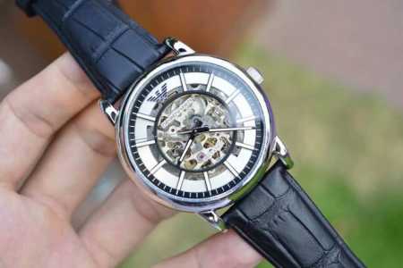 Armani Men's Watch Ar1981: Unique Craftsmanship, White Trend-Setting Skeleton De - Click Image to Close