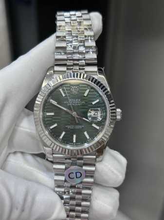Exclusive Photos of the Rolex Datejust, Model M126334-0030, Wavy Green Dial, Pri - Click Image to Close
