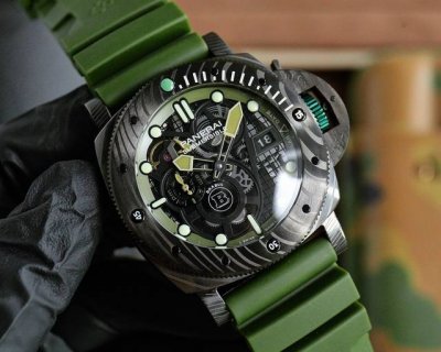 V7 Panerai New Submersible Bmg-Tech 47Mm Diving Series Bold Skeleton Watch Paire