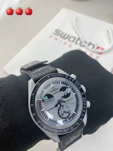 Omega Swatch co-branded integrated case series High cost performance. Look for q