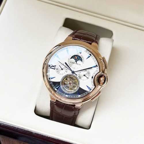 Platinum Elegant Temperament Classic Fashion Cartier-Cartier Men's Watch Fully A