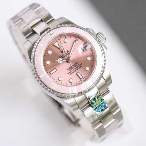 Rolex. Pink Water Birth. 35mm dial. With the charming princess pink, it is full