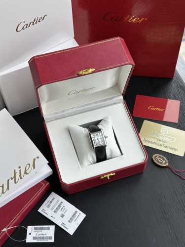 This Tankmust Series Watch Features The Brand's Iconic Square Case, Silver-Plate