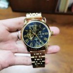 Steel: , Leather: , Rolex 9-wheel automatic mechanical watch with sun and moon