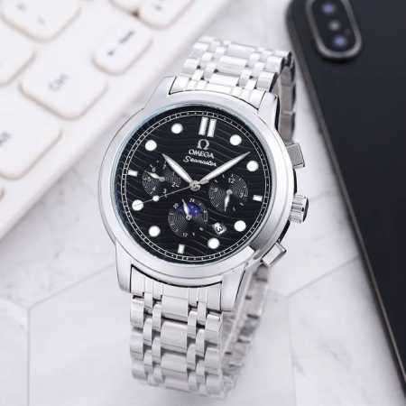 Stainless Steel Strap With Ten Butterfly Clasps White: , Two-Tone: , Omega Omega - Click Image to Close
