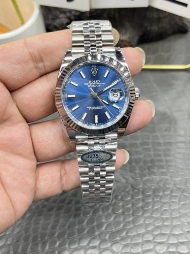 C Rolex Datejust Series 41Mm Blue Datejust Shanghai 3235 Modified Dandong Fully