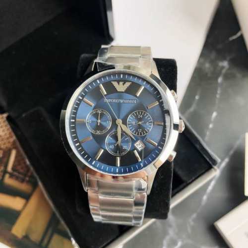 Armani Classic Casual Business Style 316 Steel Strap Model Ar2448 Blue Dial Thre